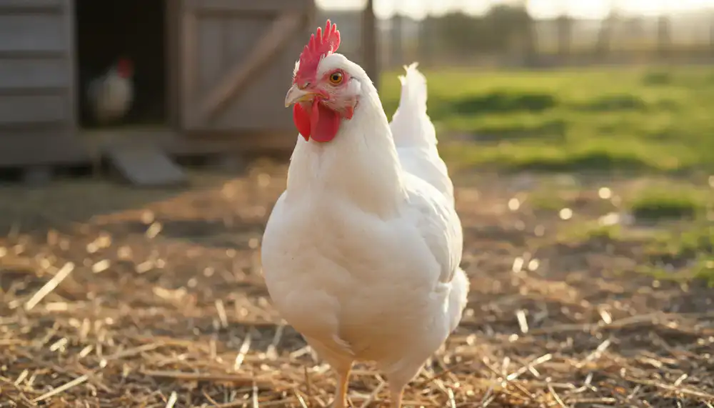 Biała kura Leghorn